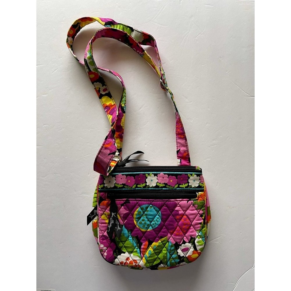 Vera Bradley Womens Crossbody Bag Multicolor Purpl